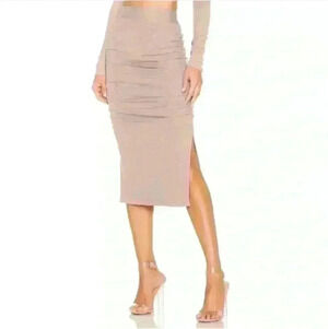 Revolve LA Made Moon Rock Gathered Midi Skirt